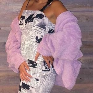 lilac teddy coat